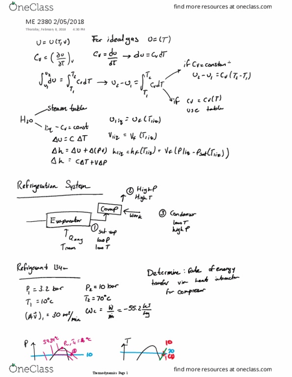 ME 2380 Lecture Notes - Lecture 12: Thermodynamics thumbnail
