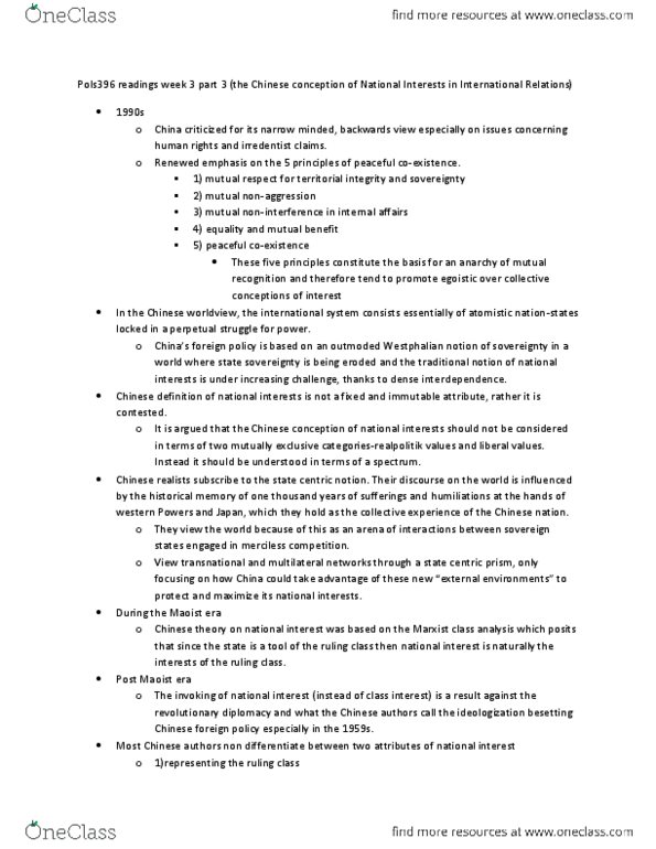 POLS 396 Lecture Notes - Lecture 3: General Agreement On Tariffs And Trade, Sui Generis, Composite Index Of National Capability thumbnail