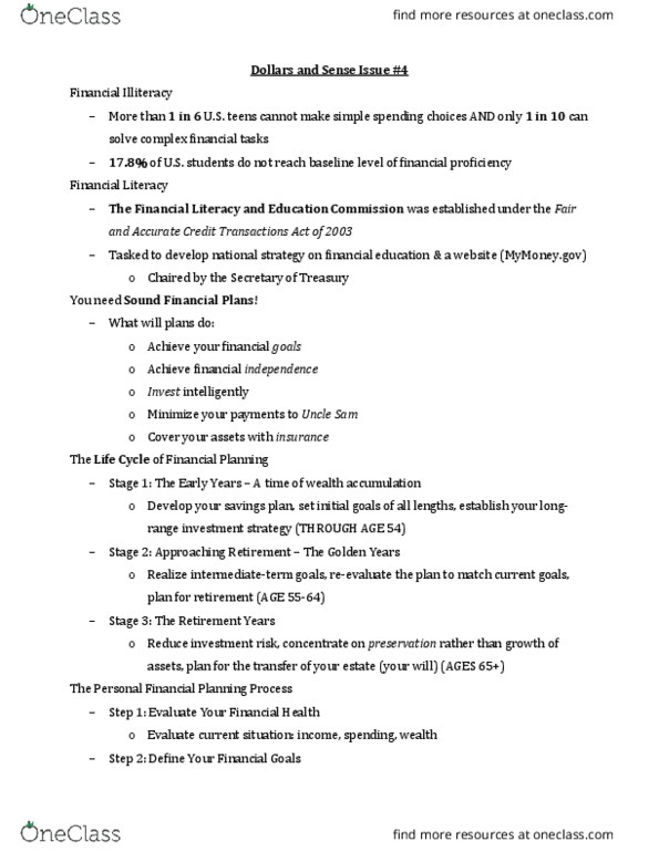 FHCE 2100 Lecture Notes - Lecture 10: Life Insurance, Income Statement, List Of Fables Characters thumbnail