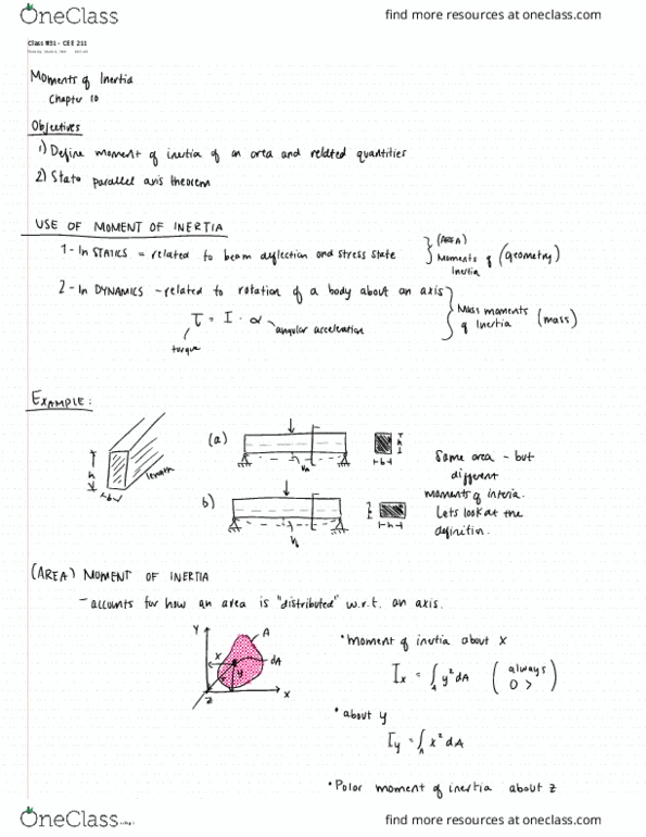 CEE 211 Lecture 31: Moment of Inertia thumbnail