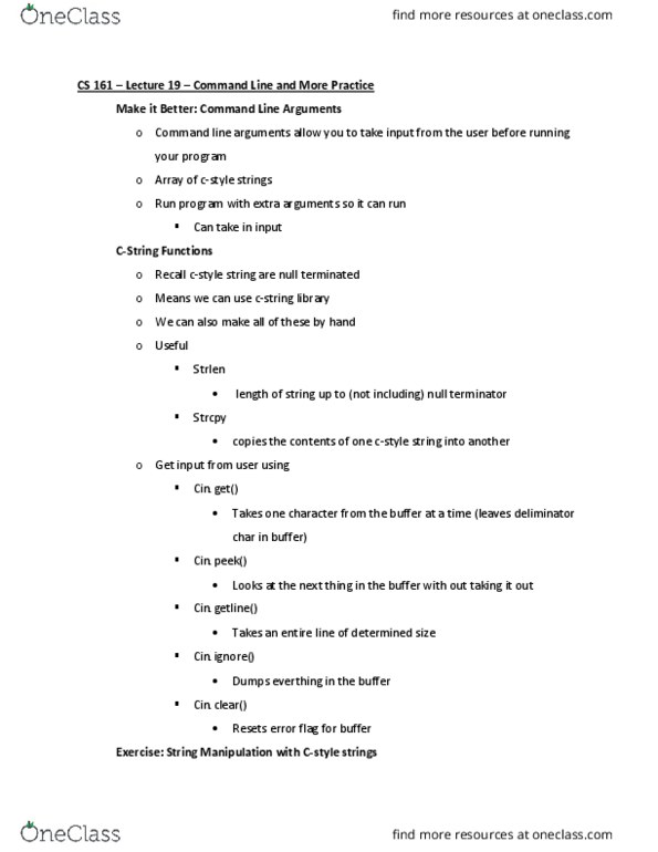 CS 161 Lecture 19: Command Line and More Practice thumbnail