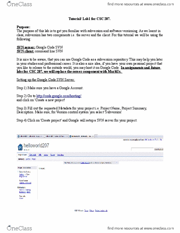 CSC207H1 Lecture Notes - Google Developers, Version Control thumbnail