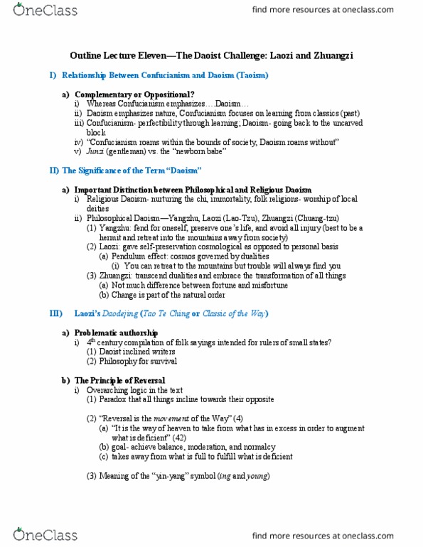 MMW 11 Lecture Notes - Lecture 11: Tao Te Ching, Junzi, Sildenafil thumbnail