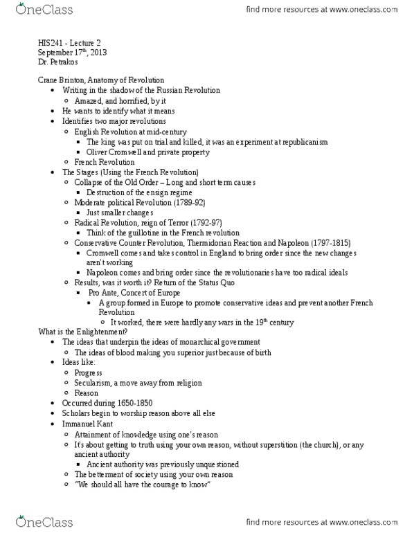 HIS241H5 Lecture Notes - Parlement, Tyrant, Charles Alexandre De Calonne thumbnail