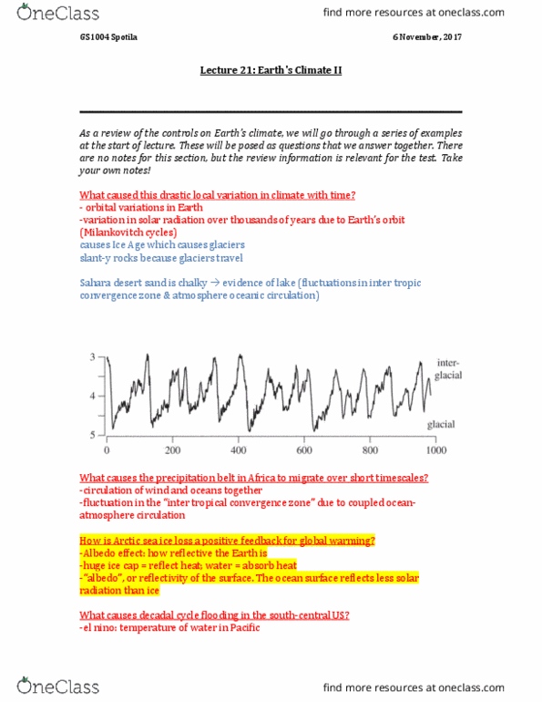 GEOS 1004 Lecture Notes - Lecture 21: Sea Surface Temperature, Ocean Acidification, Milankovitch Cycles thumbnail