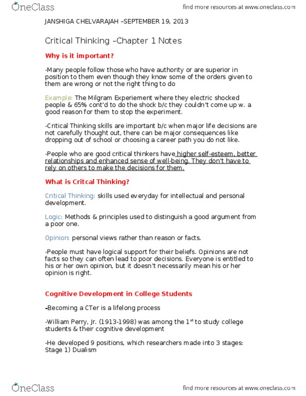 BUSI 1010U Chapter Notes - Chapter 1: Ethnocentrism, Doublethink, Egocentrism thumbnail