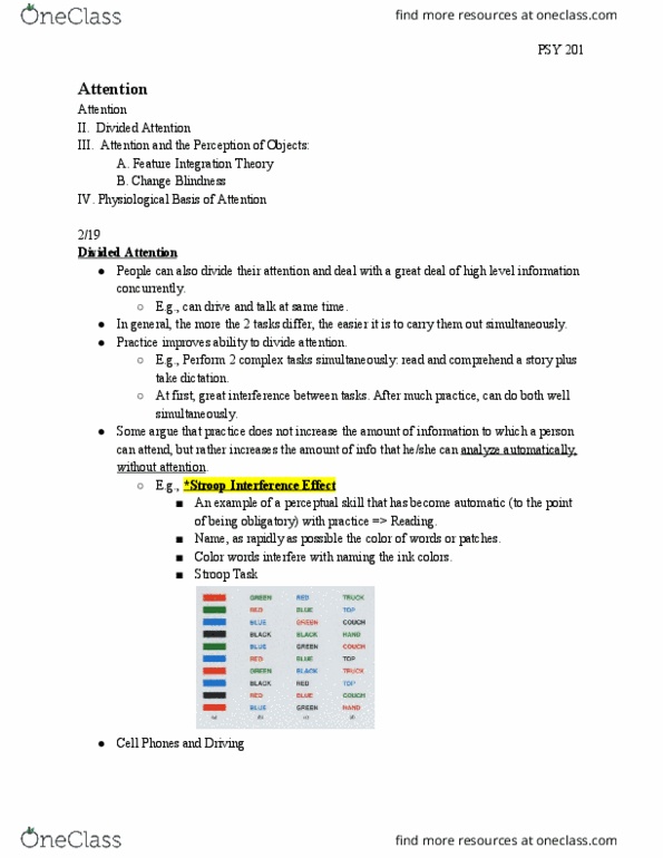 PSY 201 Lecture 3: PSY Class Notes for Exam #3 thumbnail