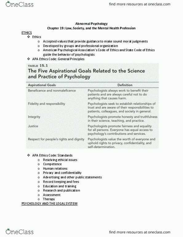 PSY 212 Lecture Notes - Lecture 19: Syphilis, Irresistible Impulse, Medical Record thumbnail