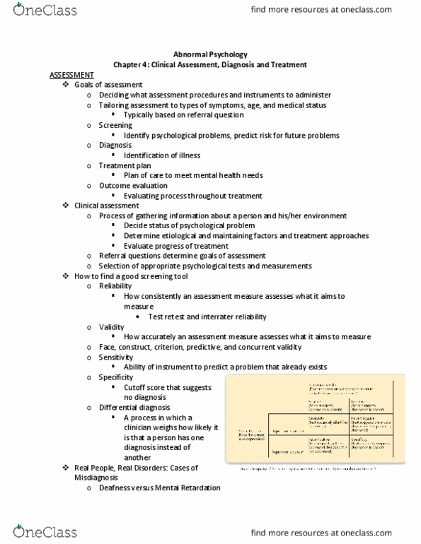 PSY 212 Lecture Notes - Lecture 4: Inter-Rater Reliability, Concurrent Validity, Mental Disorder thumbnail