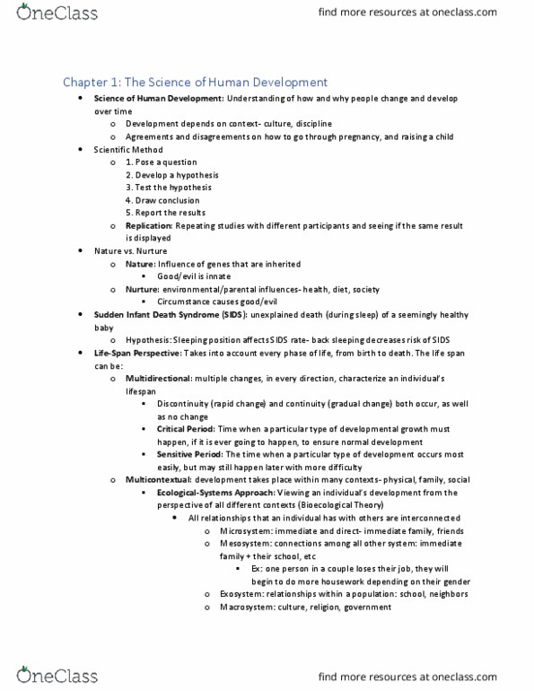 FRHD 1010 Chapter Notes - Chapter 1: Acculturation, Canadian Identity, Postpartum Depression thumbnail