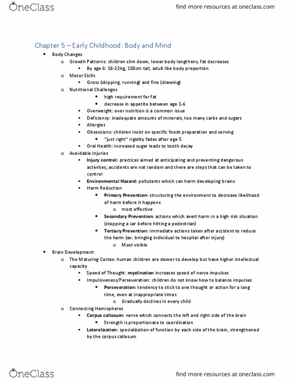 FRHD 1010 Chapter Notes - Chapter 5: Dental Caries, Perseveration, Lev Vygotsky thumbnail