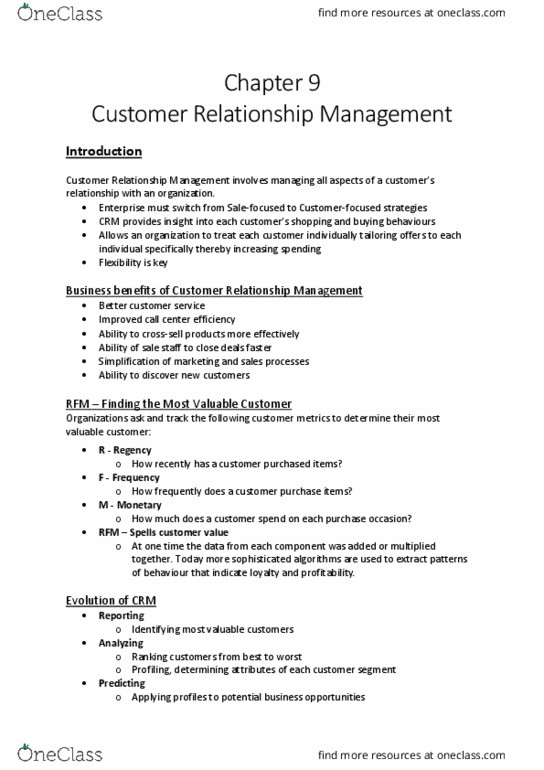 ADM 2372 Lecture Notes - Lecture 11: Sales Process Engineering, Institute For Operations Research And The Management Sciences, Gartner thumbnail