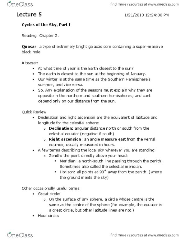 AS101 Lecture Notes - Equinox, Ophiuchus, Farthest North thumbnail