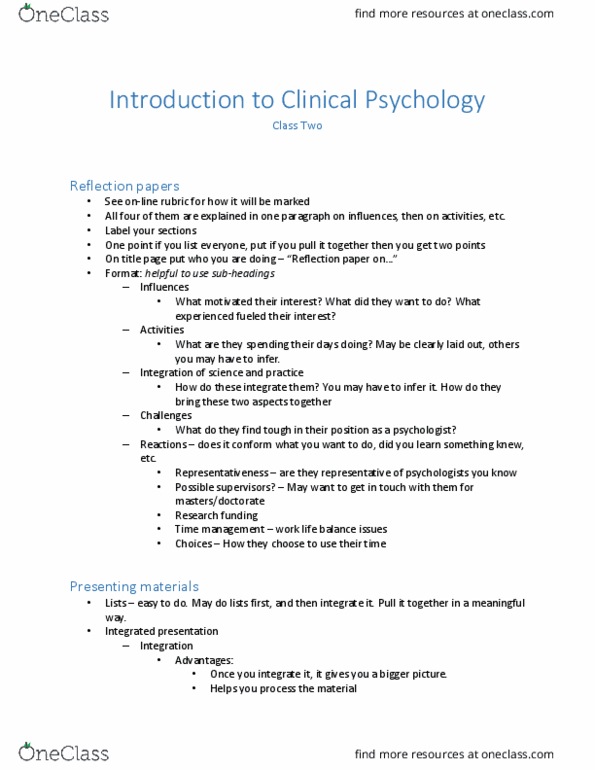 PSY 4372 Lecture Notes - Lecture 2: Time Management, Child Protection, Clinical Supervision thumbnail