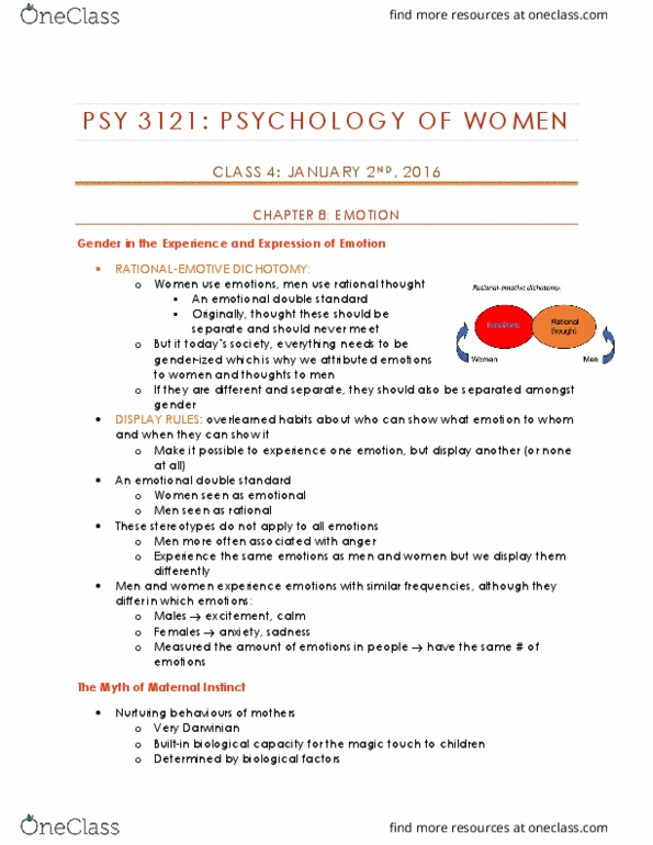 PSY 3121 Lecture Notes - Lecture 4: Psy, Relational Aggression, Decision-Making thumbnail