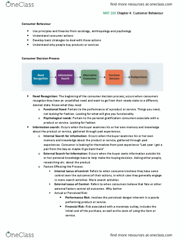 MKT 100 Lecture Notes - Lecture 5: Personal Knowledge Base, Relate thumbnail