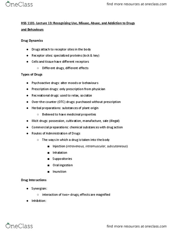 HSS 1101 Lecture Notes - Lecture 13: Suppository, Intramuscular Injection, Inhalant thumbnail