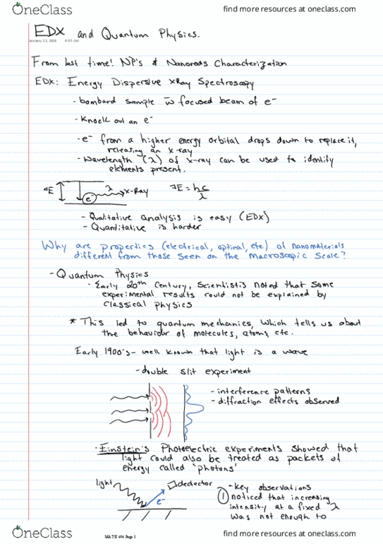 MAT E494 Lecture 7: L7 - EDX and Quantum Physics thumbnail