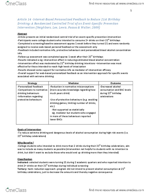 PSYC 3690 Chapter Notes -Iatrogenesis, Randomized Controlled Trial, Harm Reduction thumbnail