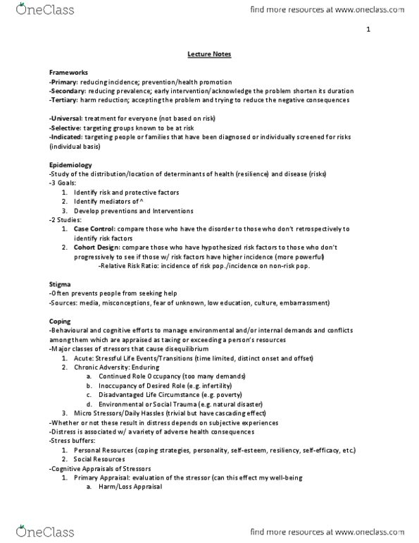 PSYC 3690 Lecture Notes - Avoidance Coping, Ambivalence, Harm Reduction thumbnail