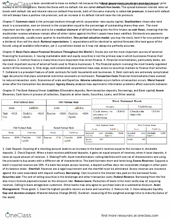 SOCIOL 182 Lecture Notes - Lecture 5: Excess Reserves, Risk Premium, Adverse Selection thumbnail