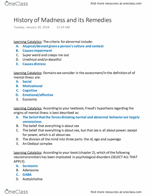 PSYC 210 Lecture Notes - Lecture 3: Oedipus Complex, Adenosine, Acetylcholine thumbnail