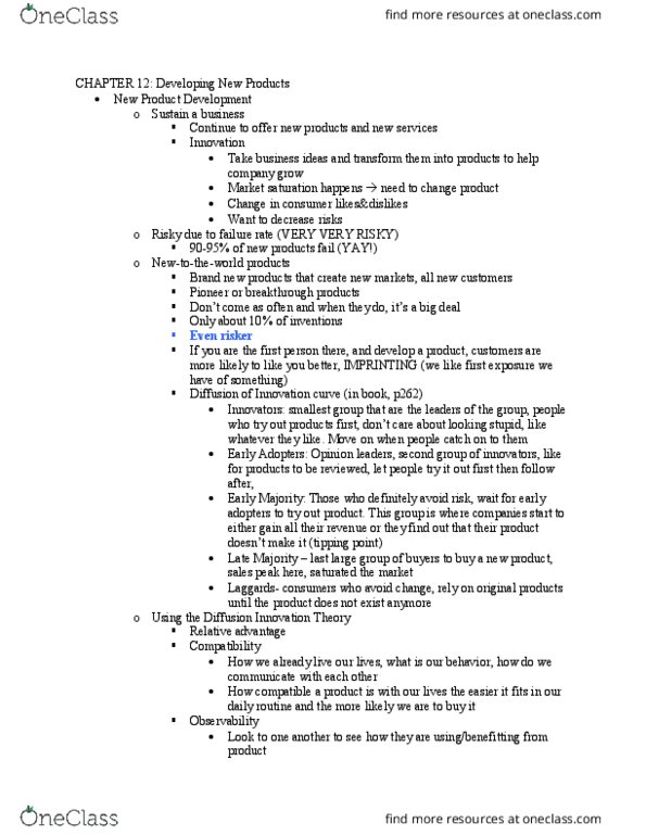 MKT-3010 Lecture Notes - Lecture 12: Jessica Simpson, Market Saturation, Social Proof thumbnail