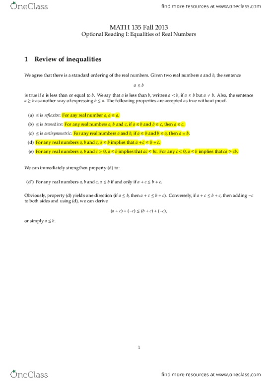 MATH135 Lecture Notes - Triangle Inequality, Jyj, Solution Set thumbnail