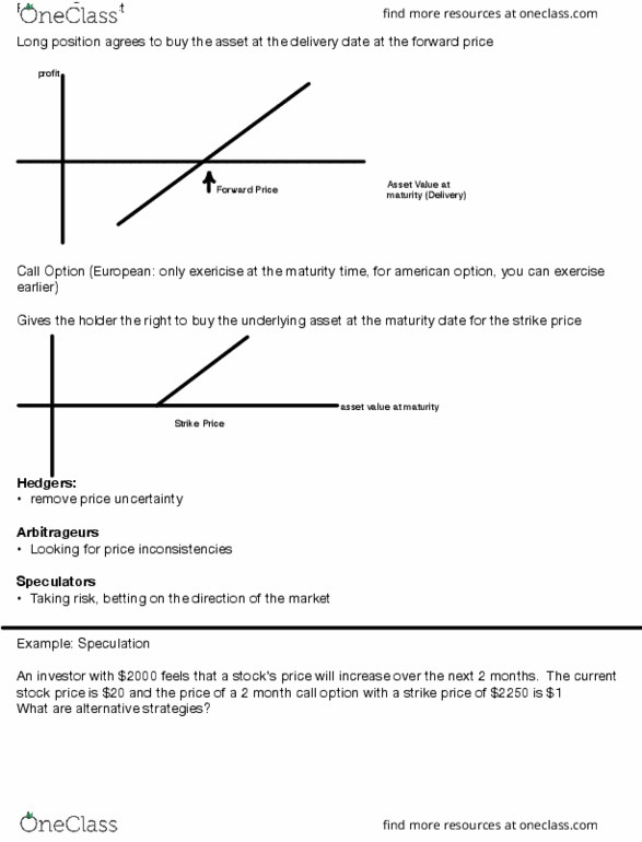 MATBUS470 Lecture Notes - Lecture 2: Option Style, Call Option, Long-Term Capital Management thumbnail