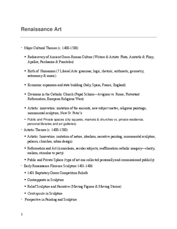 ARTHIST 2I03 Lecture 1: Renaissance Art All Lectures thumbnail