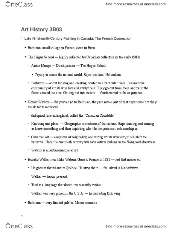 ARTHIST 3B03 Lecture 1: Art History 3B03 All Lecture Notes thumbnail