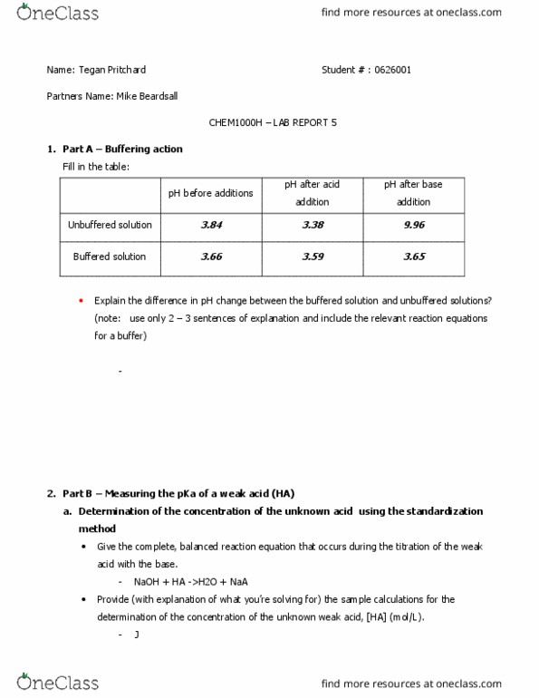 CHEM 1010H Lecture Notes - Lecture 1: Buffer Solution, Titration, Sodium Hydroxide thumbnail