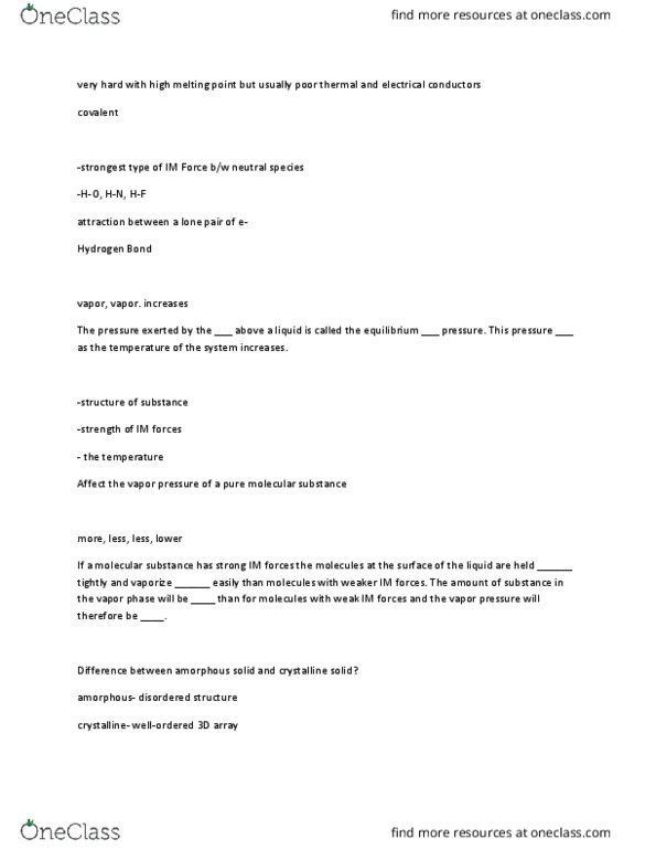 CHM 1046 Lecture Notes - Lecture 27: Lone Pair, Well-Order, Vaporization thumbnail