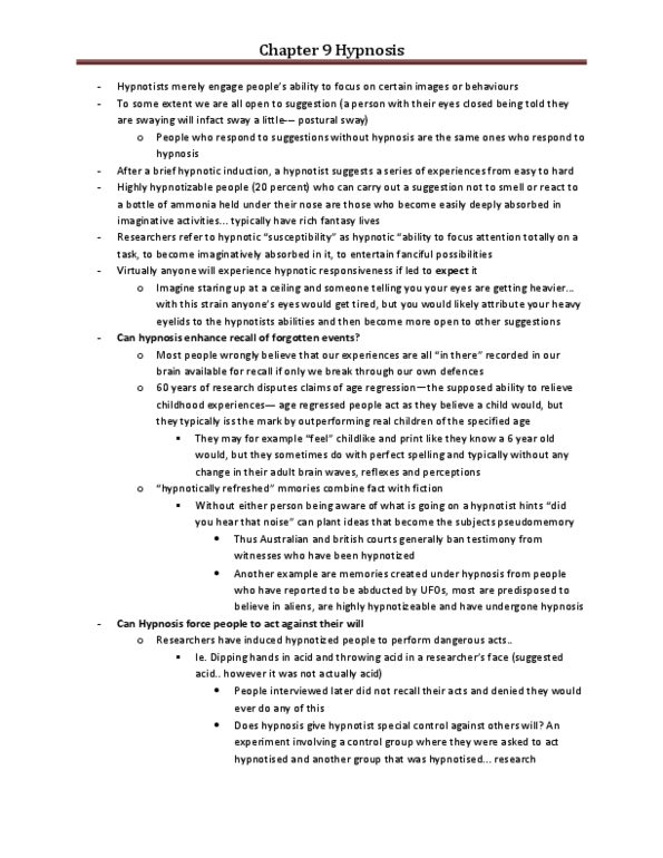 PSYCH101 Lecture Notes - Stanley Milgram, Asthma, Ernest Hilgard thumbnail