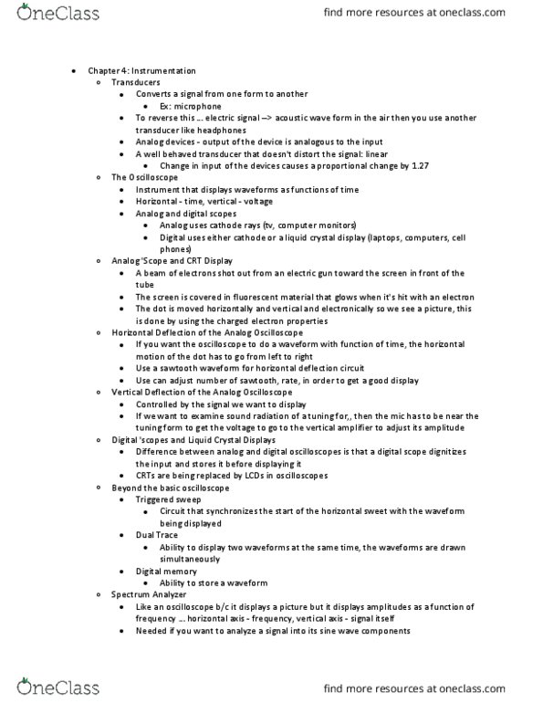SPHHRNG 3340 Chapter Notes - Chapter 4: Liquid-Crystal Display, Cathode Ray, Oscilloscope thumbnail