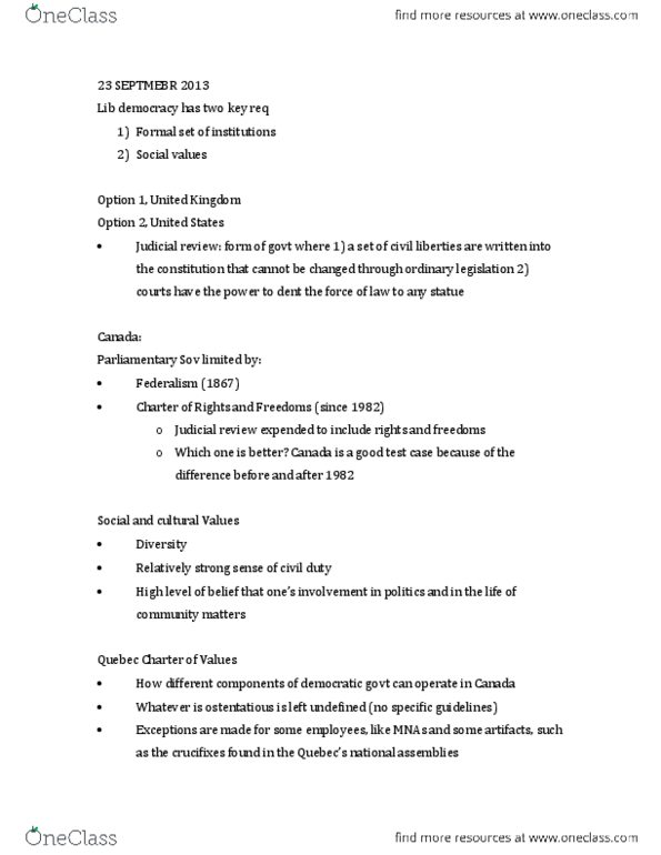 POL337Y1 Lecture Notes - Judicial Activism, Originalism, Statutory Interpretation thumbnail