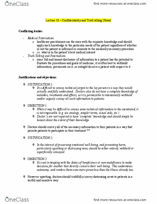 PHILOS 2D03 Lecture Notes - Lecture 18: Paternalism, Jargon, Glossary Of Tennis Terms thumbnail