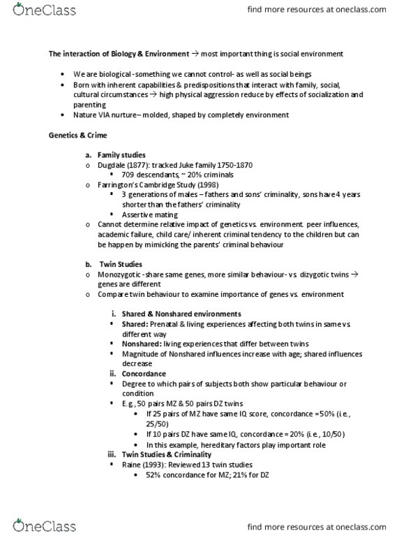 CRIM 103 Lecture Notes - Lecture 3: Twin Study, Data Bank, Psychopathy thumbnail