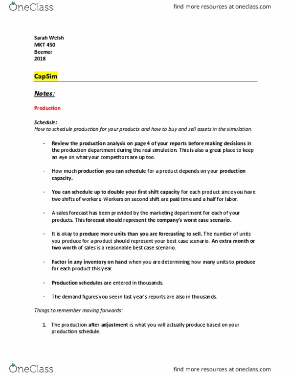 MKT-450 Lecture Notes - Lecture 5: Contribution Margin, Negative Number thumbnail