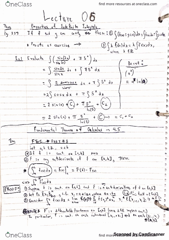 MATA37H3 Lecture 6: Properties of Indefinite Integrals thumbnail