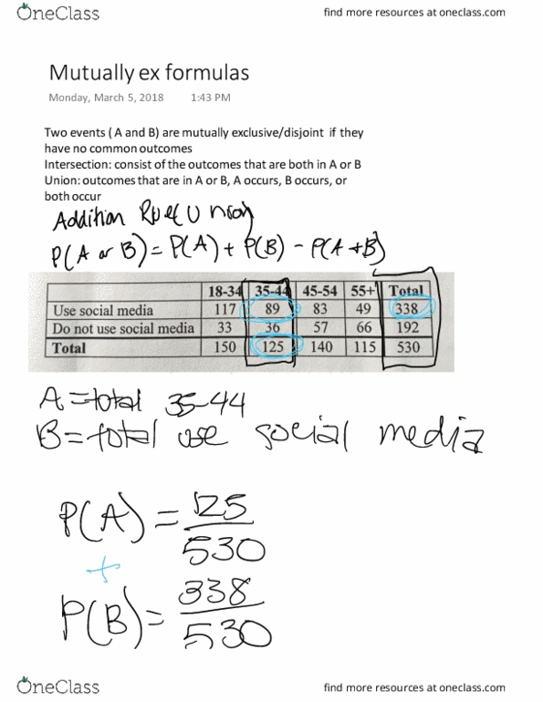 STAT-2300 Lecture 2: Mutually ex formulas thumbnail