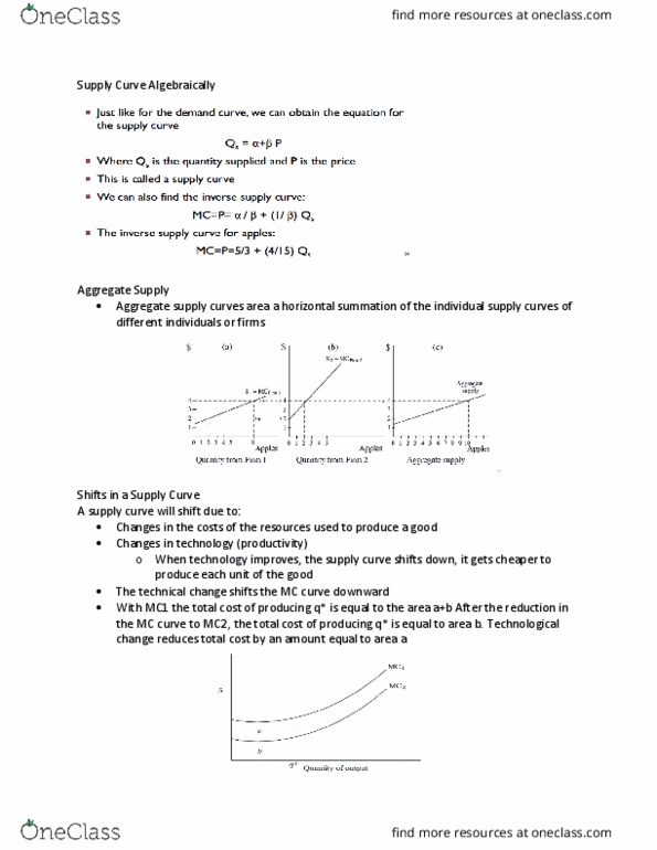 ECON 2J03 Lecture Notes - Lecture 3: Aggregate Supply, Technological Change thumbnail