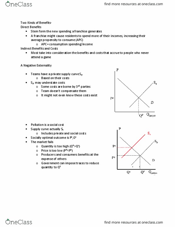 ECON 2P03 Lecture Notes - Lecture 5: Social Cost, Externality thumbnail