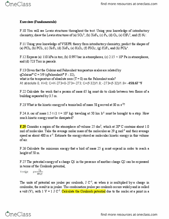 CH212 Lecture Notes - Lecture 1: Tennis Ball, Fokker F27 Friendship, Molar Mass thumbnail