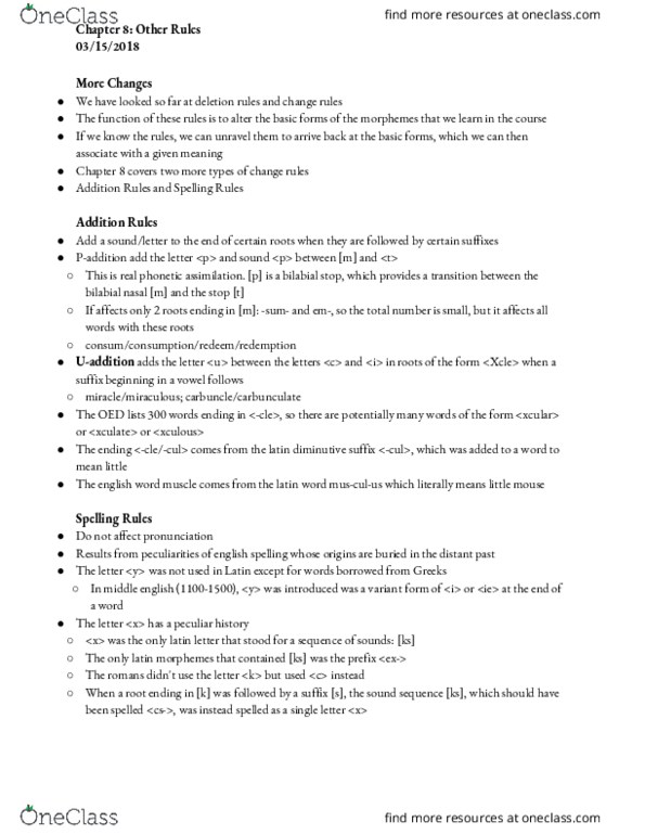 LIN 110 Lecture Notes - Lecture 8: Bilabial Nasal, Front For The Liberation Of The Enclave Of Cabinda thumbnail