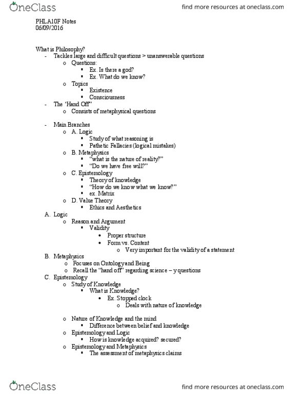 PHLA10H3 Lecture Notes - Lecture 1: Tram thumbnail