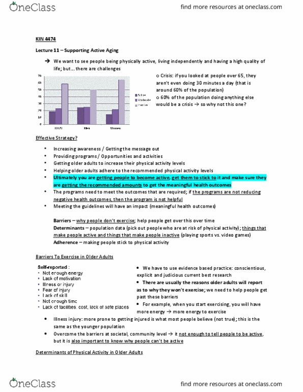 Kinesiology 4474A/B Lecture Notes - Lecture 11: Health Promotion, Social Environment, Walkability thumbnail