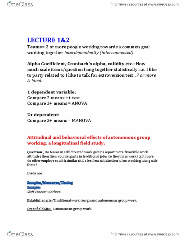 Psychology 3694F/G Lecture Notes - Safety Culture, Job Design, Multivariate Analysis Of Variance thumbnail