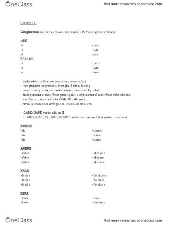 ITA250Y1 Lecture Notes - Lecture 19: Anglerfish, Dependent Clause, Independent Clause thumbnail