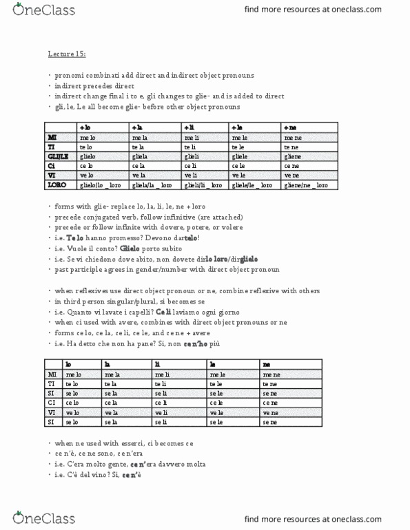 ITA250Y1 Lecture Notes - Lecture 15: Infinitive thumbnail